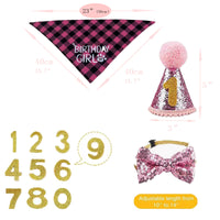 Pet Birthday Party Set Dog Bandana Hat Bow Tie Decoration Props