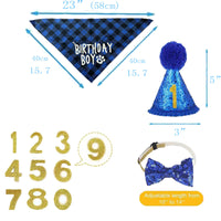Pet Birthday Party Set Dog Bandana Hat Bow Tie Decoration Props