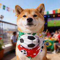 World Cup Soccer Pet Bandana for Dogs and Cats - Soft Printed Scarf for Golden Retrievers, Photo Props