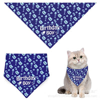 New Pet Birthday Party Decoration Set Aluminum Foil Balloons Banner Pom-Pom Hat Dog Bandana Saliva Towel