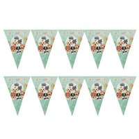 Blue Dog Theme Birthday Party Decorations Disposable Cake Paper Plates Cute Cartoon Banner Atmosphere Layout