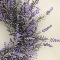 Artificial Lavender Wreath for Door & Wall Decor, American Pastoral Style