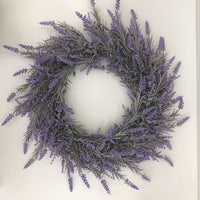 Artificial Lavender Wreath for Door & Wall Decor, American Pastoral Style