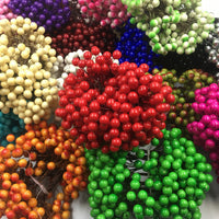 8mm Artificial Foam Berries for Christmas Decorations, Wreaths, and Photography Props - Red, Gold, Silver, Green
