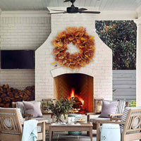 Artificial Fall Maple Eucalyptus Leaf Wreath for Front Door Wall Window, Autumn Hanging Garland Decoration
