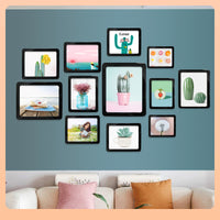 Crystal Magnetic Silicone Photo Frame for Wall Display - Punch-Free 5/6 Inch Picture Frames for Kids Room Decor