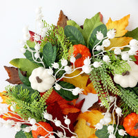 Tingzhi 2026 New Thanksgiving Wreath Artificial Green Plant Harvest Festival Maple Leaf Door Hanging Home Decor Wall Hanging