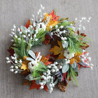 Tingzhi 2026 New Thanksgiving Wreath Artificial Green Plant Harvest Festival Maple Leaf Door Hanging Home Decor Wall Hanging
