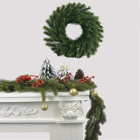 Artificial Christmas Wreath PE Pine Needle Door Craft Simulation Plant Ring Garland Decoration