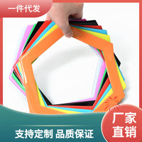 Hexagonal Magnetic Photo Frame Wall Sticker - No-Drill Diamond Magnetic Adsorption Picture Frame for Photo Wall Decoration
