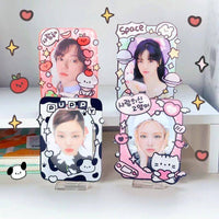 Acrylic Photo Frame Desktop Graffiti Style Cartoon Dog 3-inch Stand Magnetic Refrigerator Sticker Display Frame
