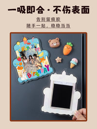 Acrylic Photo Frame for 3-inch Instant Photos and Mini Cards, Magnetic Display Stand, Creative Birthday Gift, Refrigerator Magnet