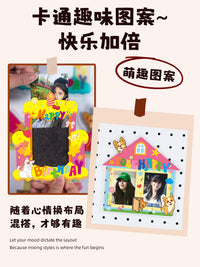 Acrylic Photo Frame for 3-inch Instant Photos and Mini Cards, Magnetic Display Stand, Creative Birthday Gift, Refrigerator Magnet