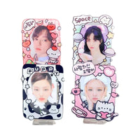 Acrylic Photo Frame Desktop Graffiti Style Cartoon Dog 3-inch Stand Magnetic Refrigerator Sticker Display Frame