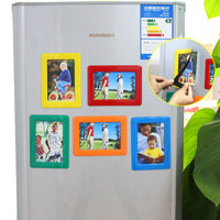 Magnetic Photo Frame for Kids Room, 5-inch Picture Frame for Living Room or Refrigerator, Simple Magnetic Wall Sticker
