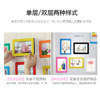Magnetic Photo Frame for Kids Room, 5-inch Picture Frame for Living Room or Refrigerator, Simple Magnetic Wall Sticker