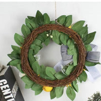 Easter Wreath Door Decoration Artificial Flower Garland for Spring Festival Scene Layout Rattan Pendant