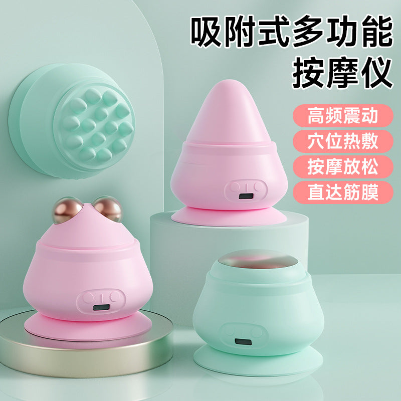 Vibrating Suction Fascia Ball Muscle Relaxation Massager for Shoulder, Neck, Waist, and Acupoint Hot Compress