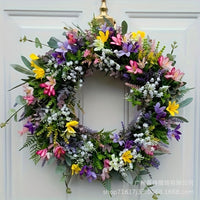 Spring Eucalyptus Lavender Floral Wreath for Front Door Wall Decor