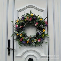 Spring Eucalyptus Lavender Floral Wreath for Front Door Wall Decor