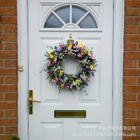 Spring Eucalyptus Lavender Floral Wreath for Front Door Wall Decor