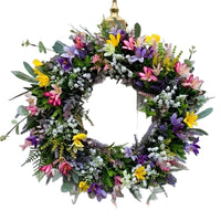 Spring Eucalyptus Lavender Floral Wreath for Front Door Wall Decor