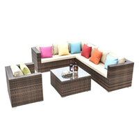 Outdoor Rattan Sofa Set Garden Patio Wicker Furniture for Living Room Villa Hotel Leisure