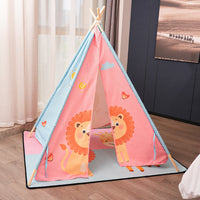 Kids' Cartoon Play Tent for Hotel Family Rooms, Boys and Girls Indian Teepee Toy House