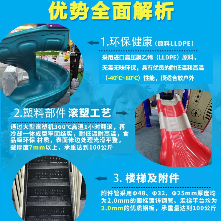 Outdoor Playground Slide and Swing Set for Kids - Large Amusement Facility for Kindergarten and Children's Play