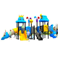 Outdoor Playground Slide and Swing Set for Kids - Large Amusement Facility for Kindergarten and Children's Play