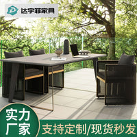 Outdoor Patio Furniture Set, Wicker Dining Chairs & Aluminum Table, 3-Piece Garden Bistro Set for Balcony, Lawn, Deck