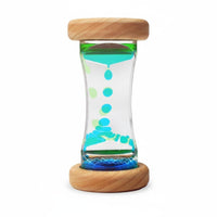 Colorful Wooden Liquid Timer Decorative Liquid Hourglass Calming Wooden Sand Timer Learning Tool