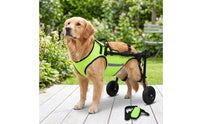 Padded Dog Wheelchair with Back-Leg Support Stable Dog Wheelchair with 2 Wheels Lightweight Rehabilitation Cart Long-Lasting for Disabled Dogs