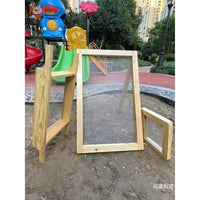 Wooden Sand Sieve for Kids Outdoor Sandbox Beach Play, Kindergarten Sand Sifting Game Toy