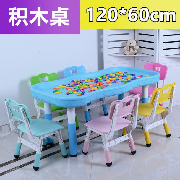 Kids Sand and Water Play Table Building Block Activity Desk Educational Game Table for Toddlers