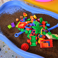 Kids Plastic Sand Table Water Play Table Building Block Game Desk for Kindergarten Multi-functional