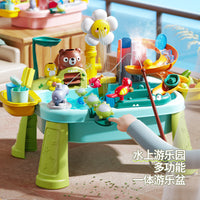 New Summer Water Play Toy Gift for Kids, Multifunctional Water Park Fishing Pond Electric Faucet Dishwasher