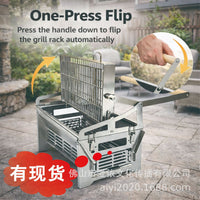 Detachable Flip Charcoal Grill for Home Use, Outdoor Fish Roaster BBQ Rack - TikTok Viral Product