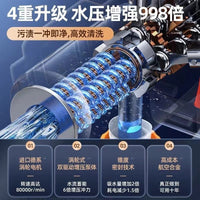 Cordless Electric High-Pressure Car Washer with Brushless Motor, Portable Lithium Battery Powered Cleaning Gun for Vehicles