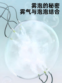 Automatic Bubble Machine for Kids, Handheld Electric Bubble Wand with Smoke Effect, Non-toxic Toy for Infants and Children
