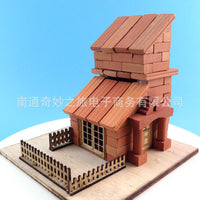 Miniature Brick Model Building Blocks Toy for Kids DIY Assembly Small House Architecture 3D Puzzle