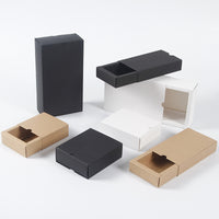 Wholesale Kraft Paper Drawer Boxes White Cardboard Tea Empty Boxes Jewelry Gift Packaging Rectangular Favor Boxes