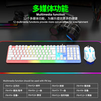 GTX350 Wired Backlit Keyboard and Mouse Combo Russian Arabic Luminous Mechanical Feel Gaming Computer Peripherals