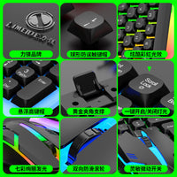 GTX350 Wired Backlit Keyboard and Mouse Combo Russian Arabic Luminous Mechanical Feel Gaming Computer Peripherals