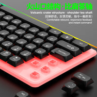 GTX350 Wired Backlit Keyboard and Mouse Combo Russian Arabic Luminous Mechanical Feel Gaming Computer Peripherals