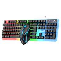 GTX350 Wired Backlit Keyboard and Mouse Combo Russian Arabic Luminous Mechanical Feel Gaming Computer Peripherals
