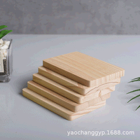 Custom Engraved Wooden Board DIY Craft Square Wood Slice for Logo and Crafts