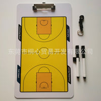 Portable Basketball Coaching Board with Magnetic Pieces and Smooth Writing Pen for Game Training