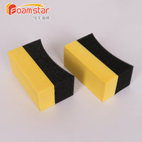 Car Corner Cleaning Sponge Applicator for Tire Waxing Polishing and Crystal Coating