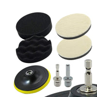 Car Beauty Sponge Wheel Japanese Short Wool Polishing Pad Waxing Buffing Pad Wool Wheel Set
